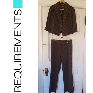 12 Black w/ White Polka/Stripe 2 Piece Suite